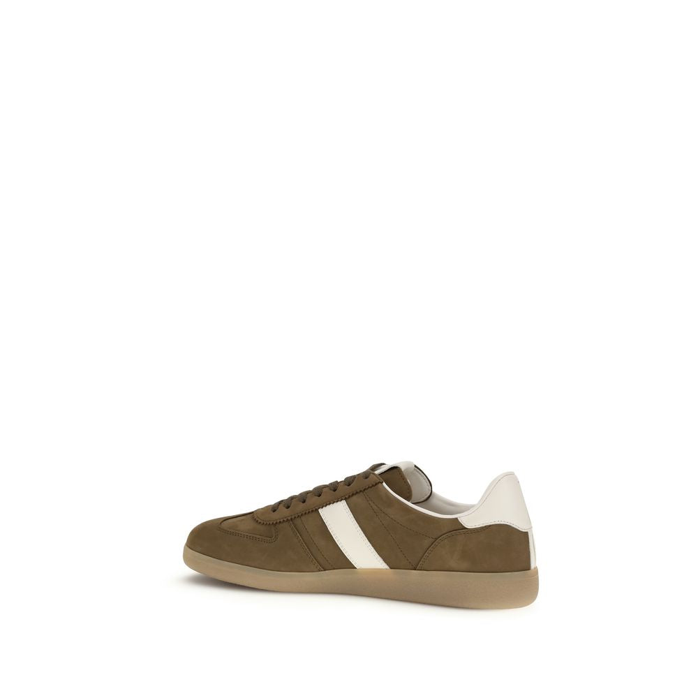 Tom Ford Brown Calf Leather Bos Taurus Low-Top Sneakers