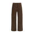 The Row Braune Baumwolljeans mit geradem Bein