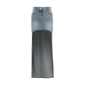 Courrèges Blaue Jeansrock