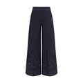 Forte_Forte Blaue Baumwoll-Freizeithose