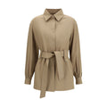 Max Mara Brown Wool Fleece Coat