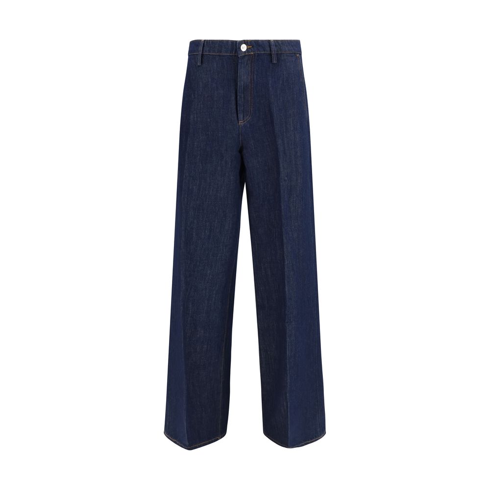 7FOR Blue Cotton Denim Jeans
