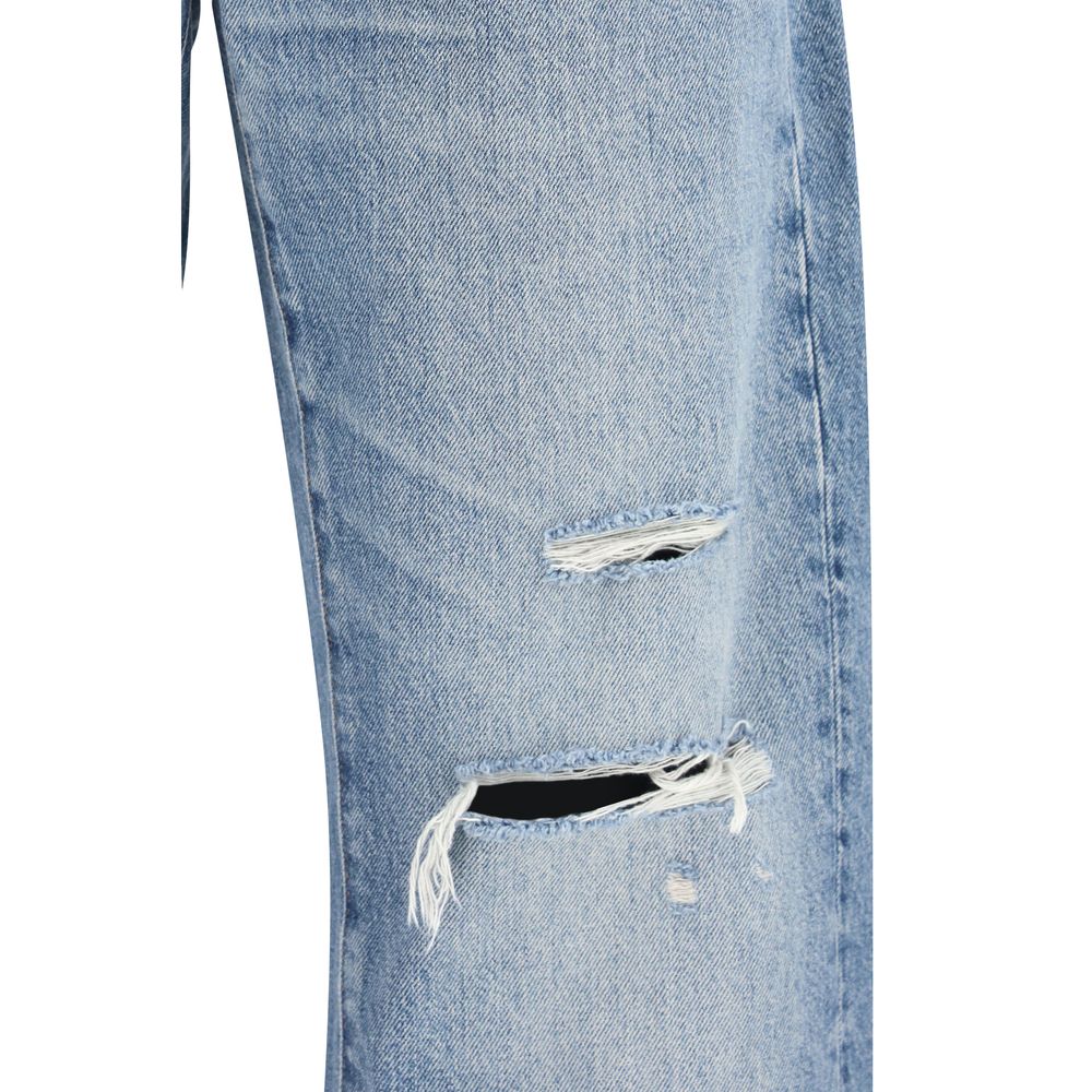 7FOR Blaue Baumwoll-Jeans mit geradem Bein