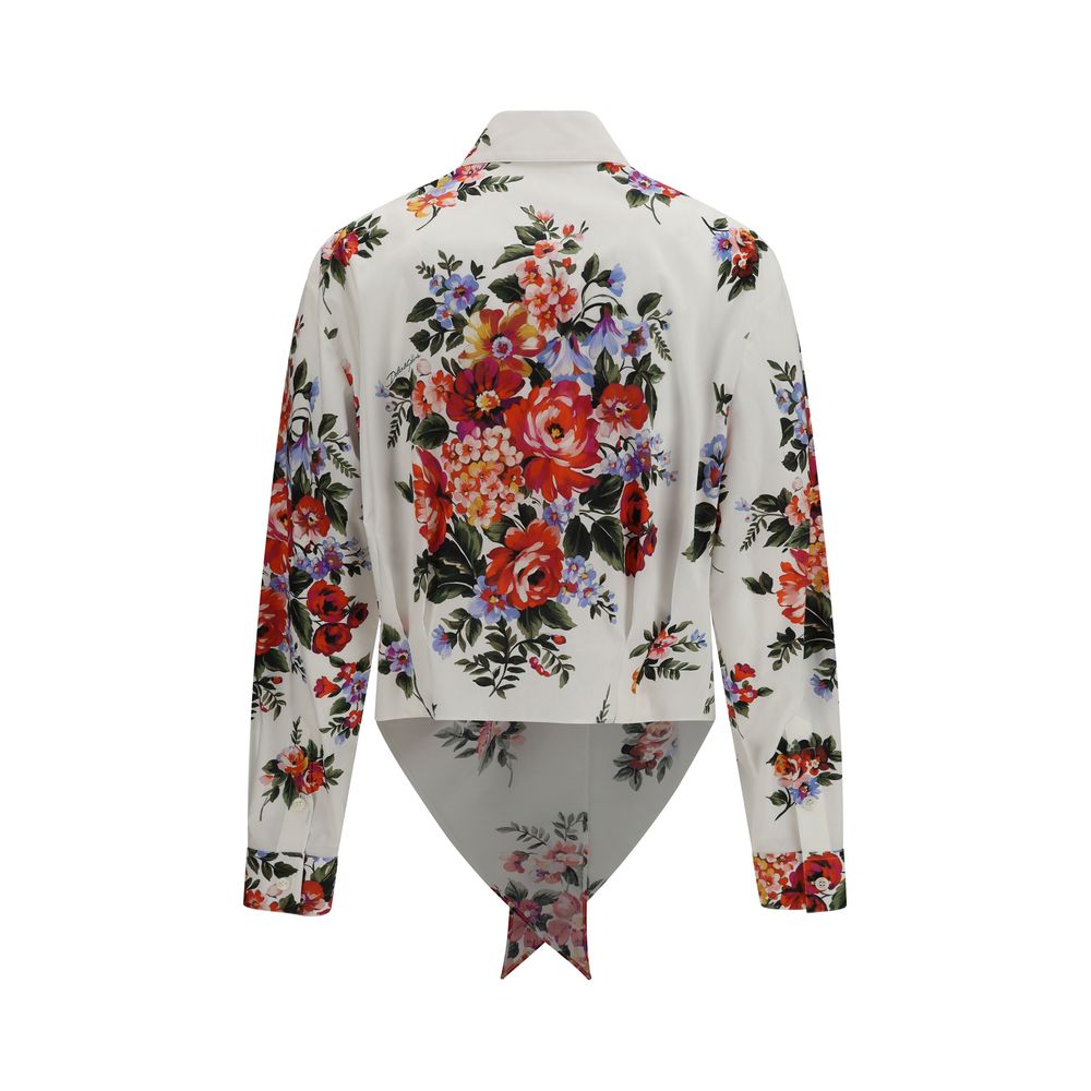 Dolce & Gabbana Mehrfarbiges Baumwollhemd mit Muster