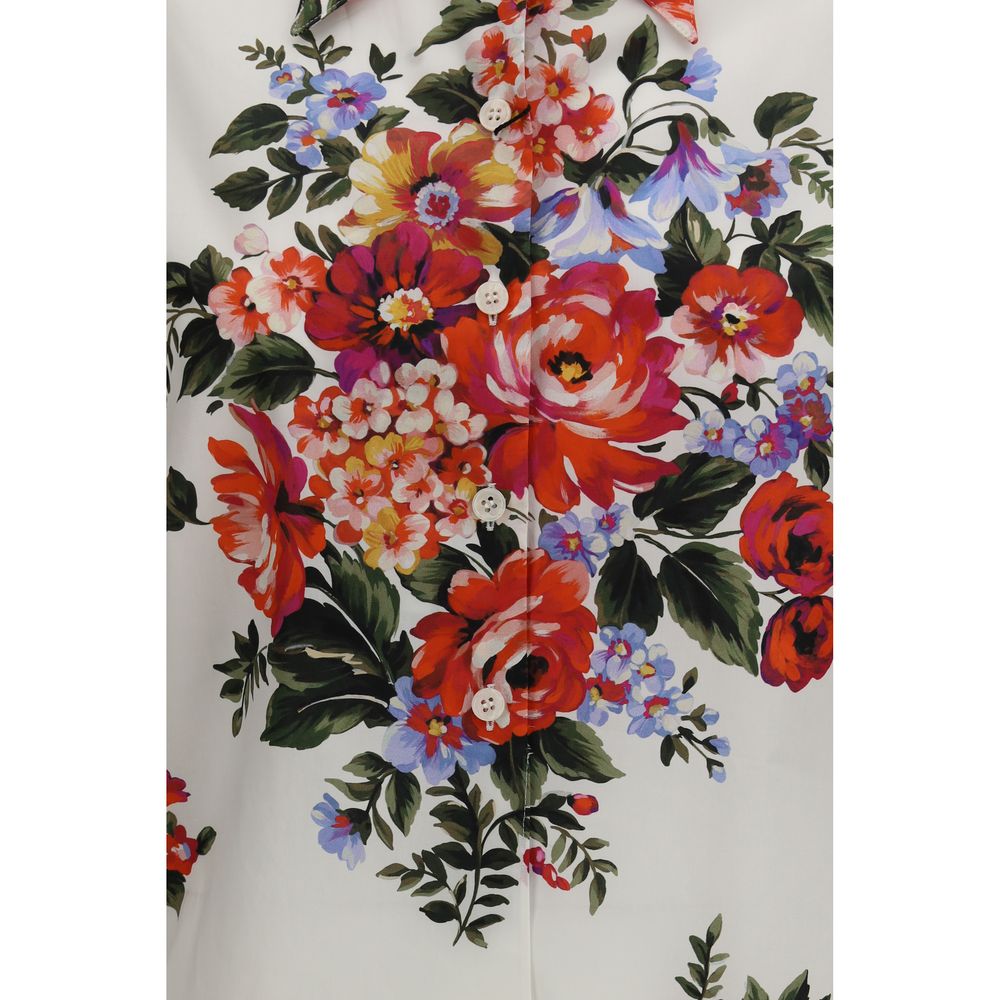 Dolce & Gabbana Mehrfarbiges Baumwollhemd mit Muster
