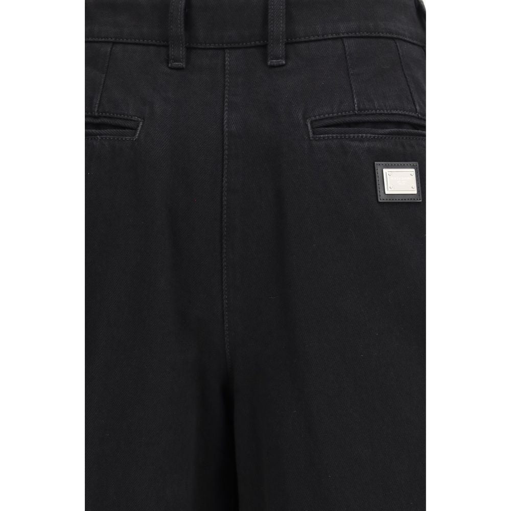 Dolce & Gabbana Schwarze Baumwolljeans Denim