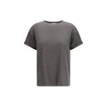 Brunello Cucinelli Graues T-Shirt aus Nylon