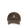 Brunello Cucinelli Brauner Kalbsleder Bos Taurus Cap (Baseballkappe)
