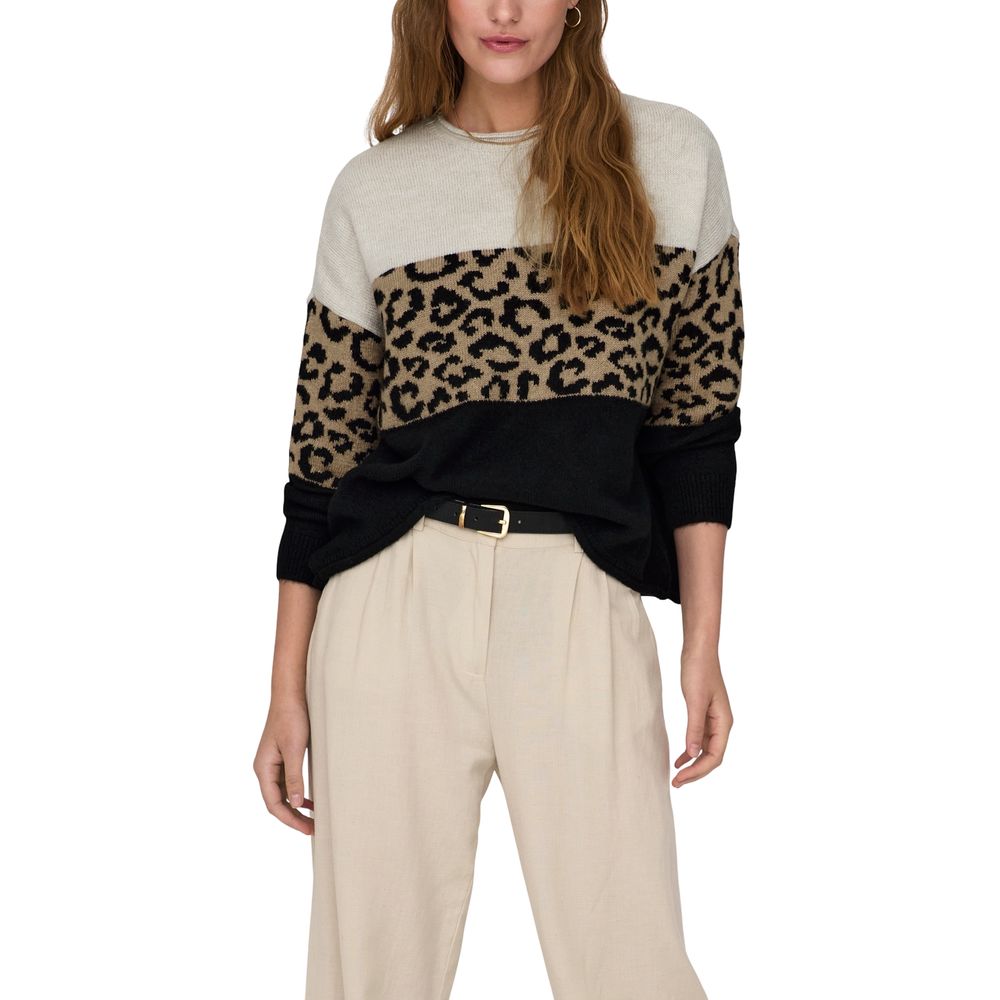Only Zweifarbiger Marabou-Pullover