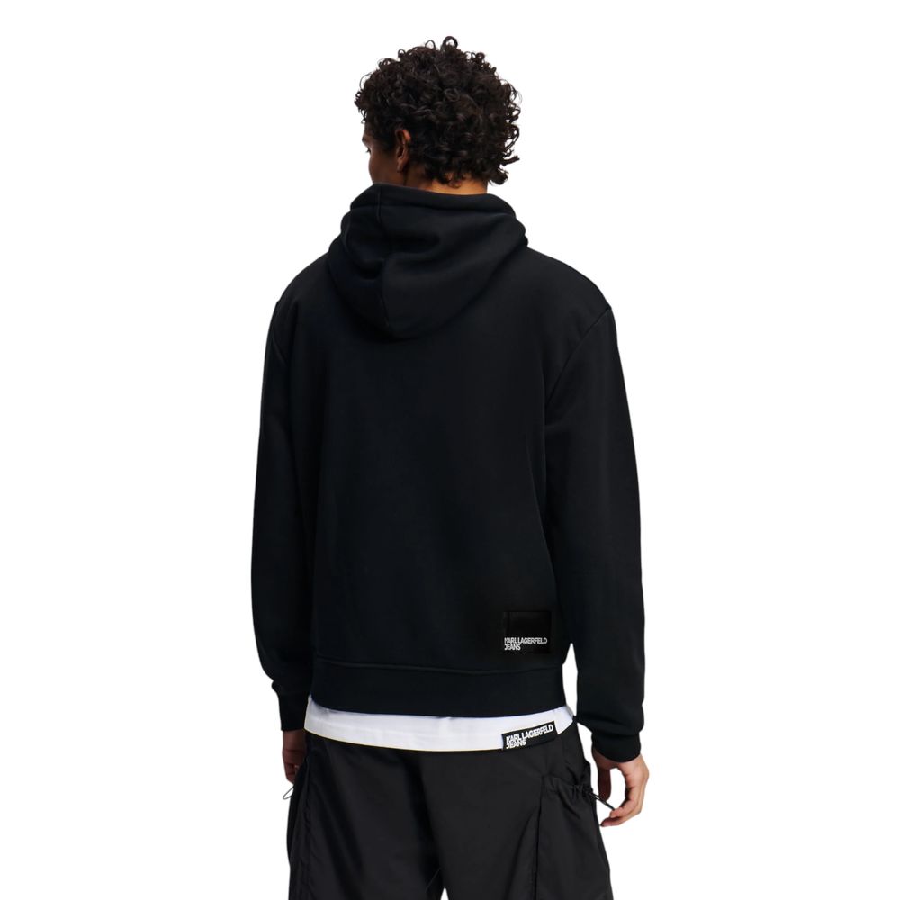 Karl Lagerfeld Schwarzer Baumwoll-Hoodie
