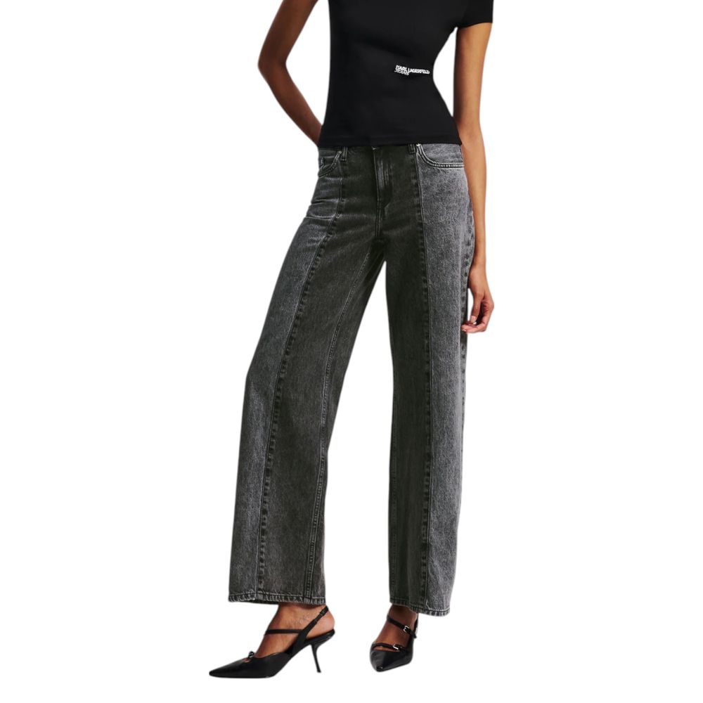 Karl Lagerfeld Relaxed Fit Black Cotton Jeans