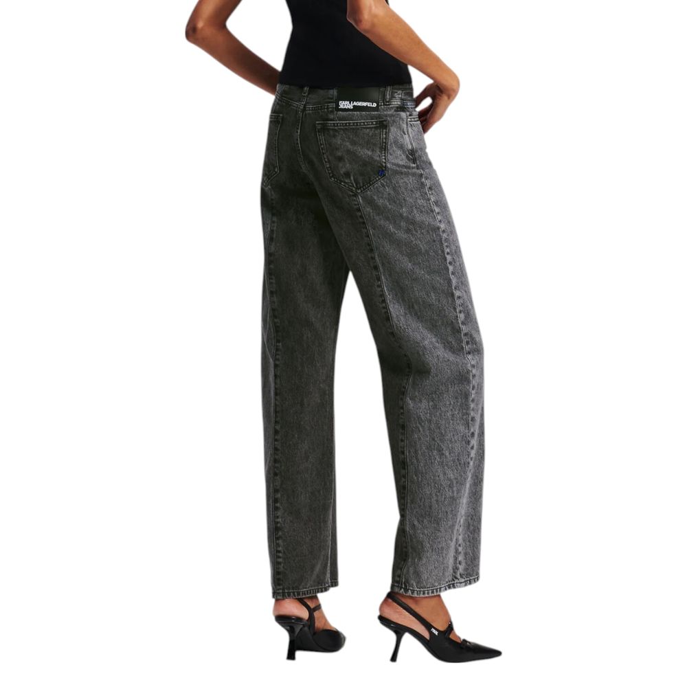 Karl Lagerfeld Relaxed Fit Black Cotton Jeans