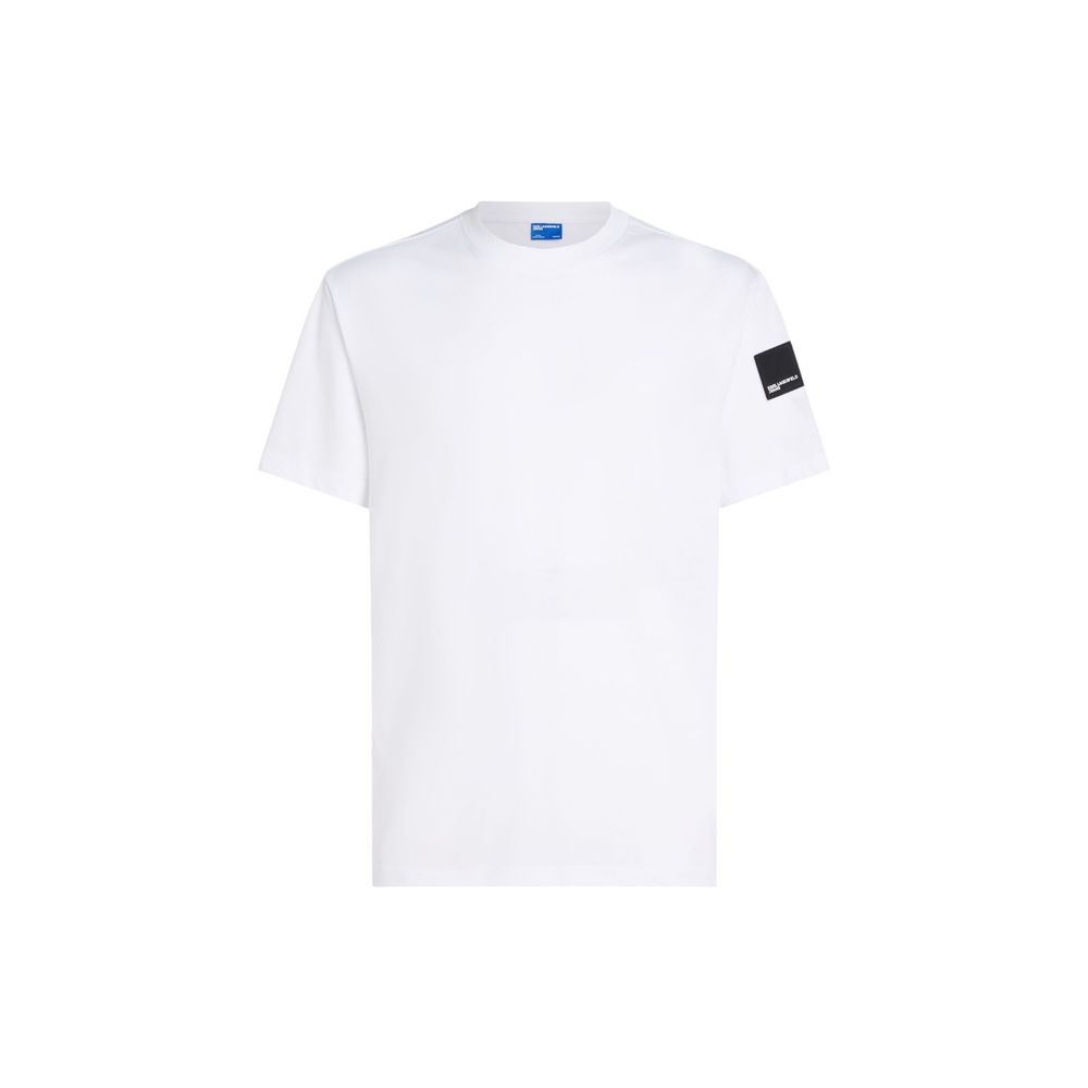 Karl Lagerfeld Weißes Baumwoll-T-Shirt