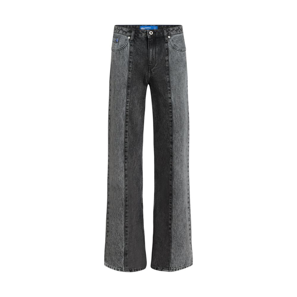 Karl Lagerfeld Relaxed Fit Black Cotton Jeans