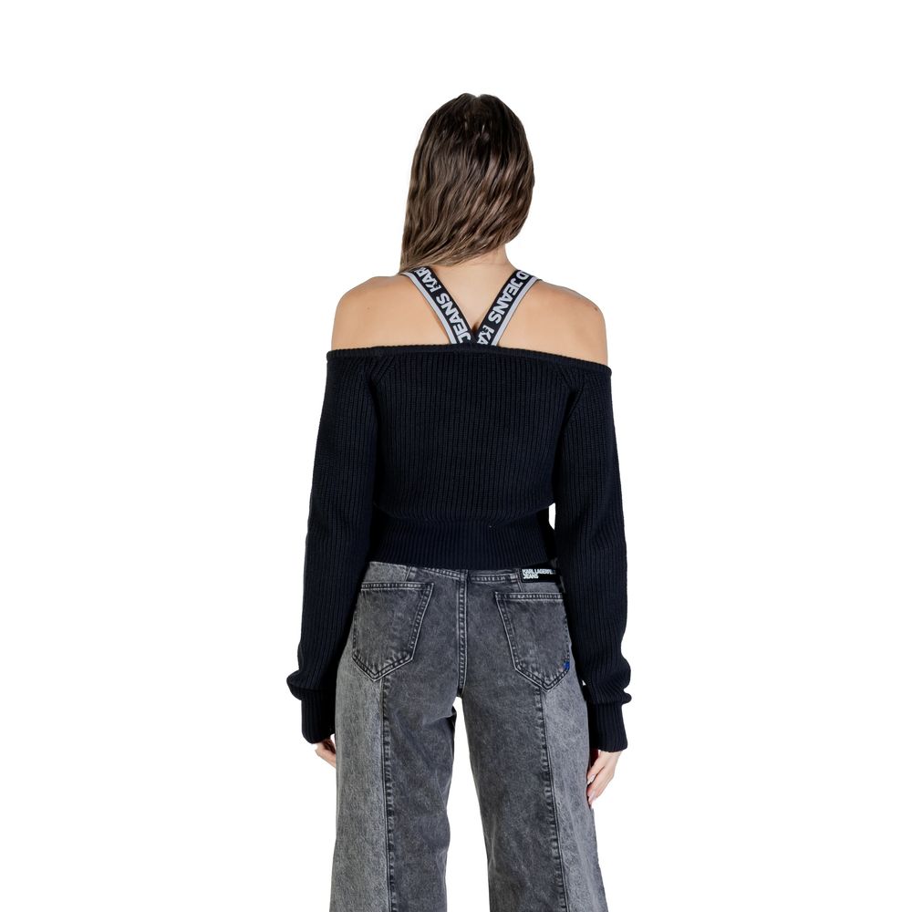 Karl Lagerfeld Schwarzer Baumwoll-Sweatshirt