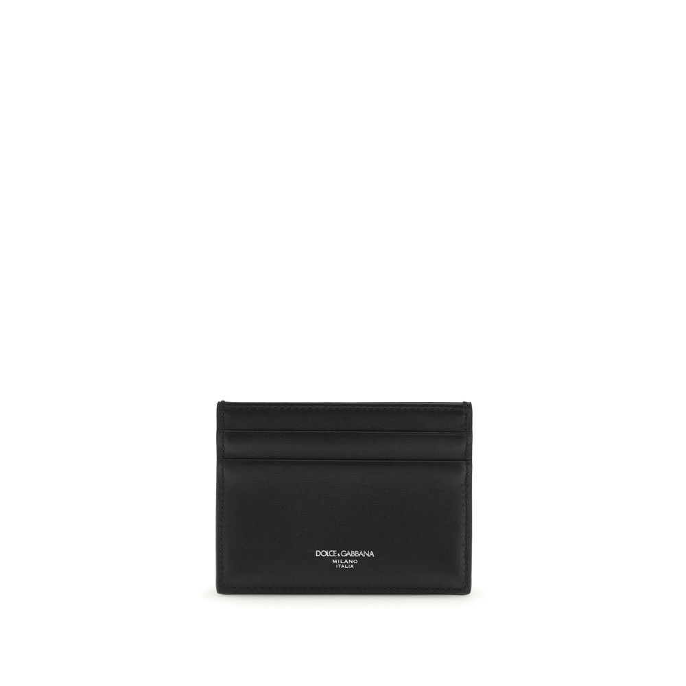 Dolce & Gabbana Schwarzes Portemonnaie aus Baumwolle