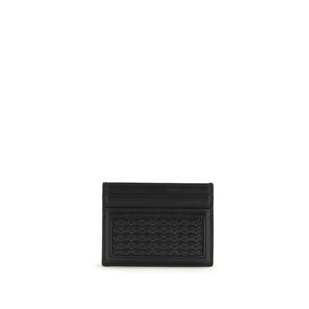 Dolce & Gabbana Schwarzes Portemonnaie aus Baumwolle