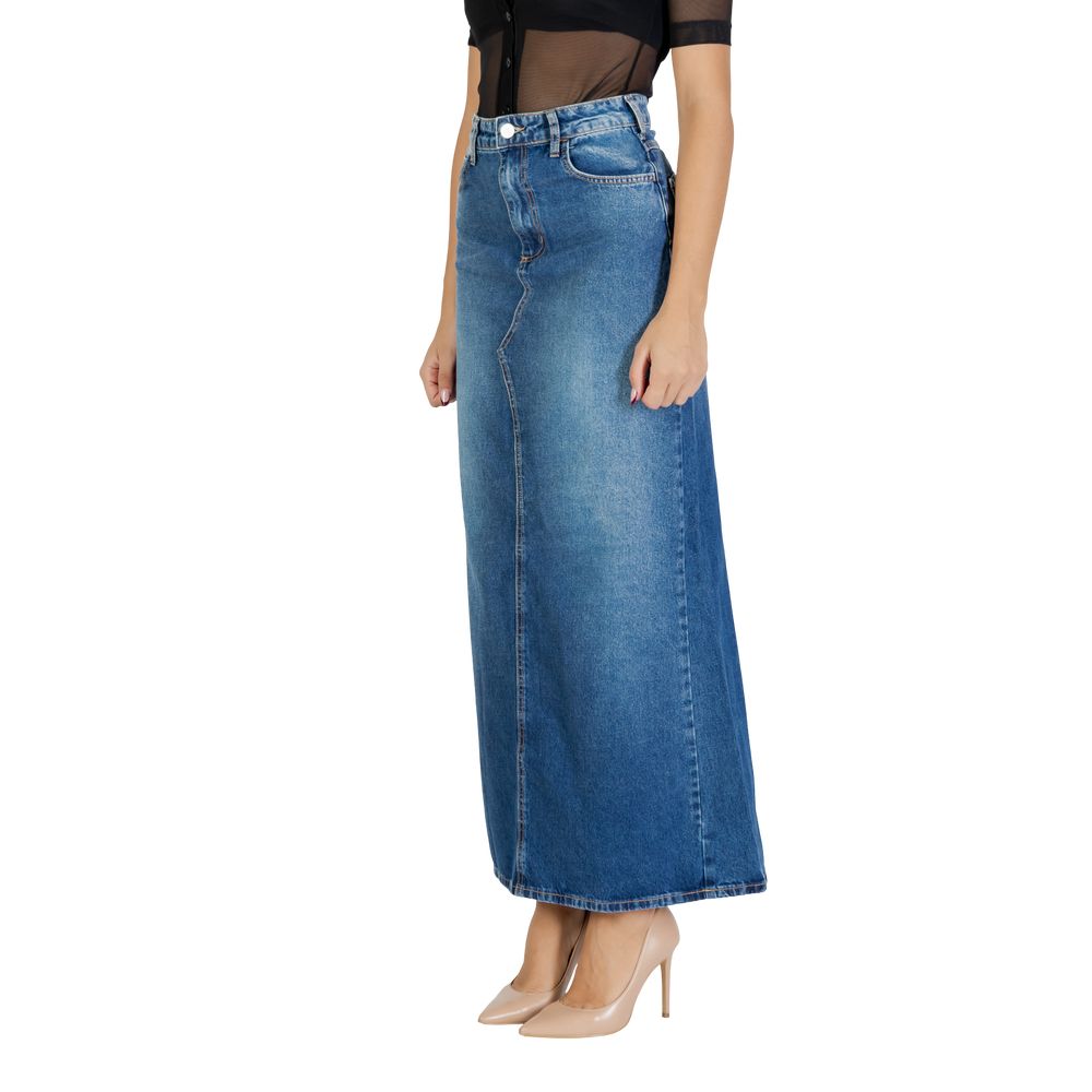 Colcci Langer blauer Baumwollrock