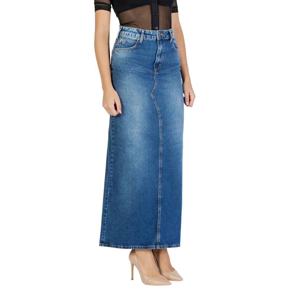 Colcci Langer blauer Baumwollrock
