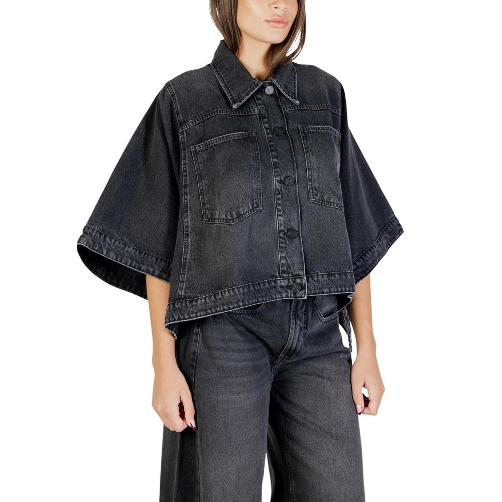 Colcci Schwarze Baumwoll-Denimjacke