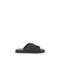 Ferragamo Schwarze Bos Taurus Kalbsleder flache Sandalen
