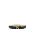 Balmain Schwarzer Ledergürtel Regular