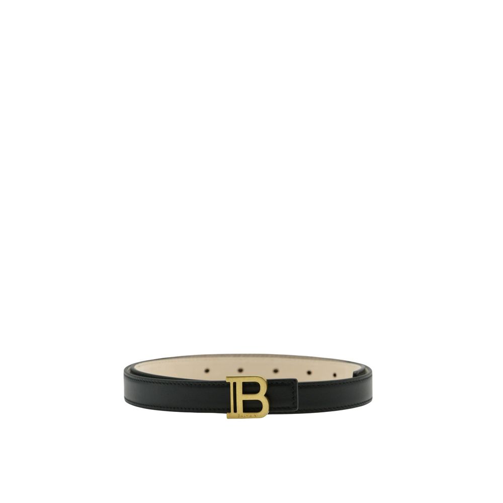 Balmain Schwarzer Ledergürtel Regular