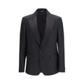 Dolce & Gabbana Schwarzer Blazer aus Fleece-Wolle