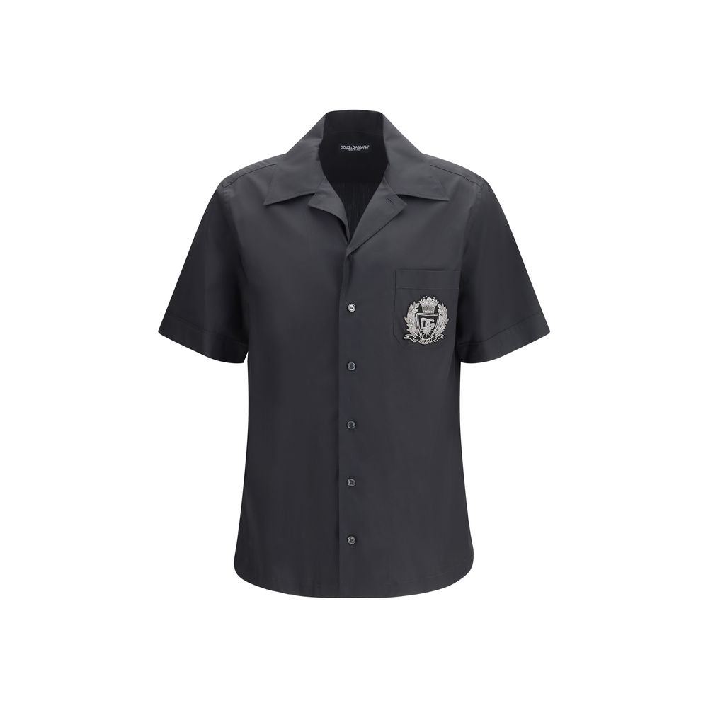 Dolce & Gabbana Schwarzes Baumwoll-T-Shirt mit kurzen Ärmeln