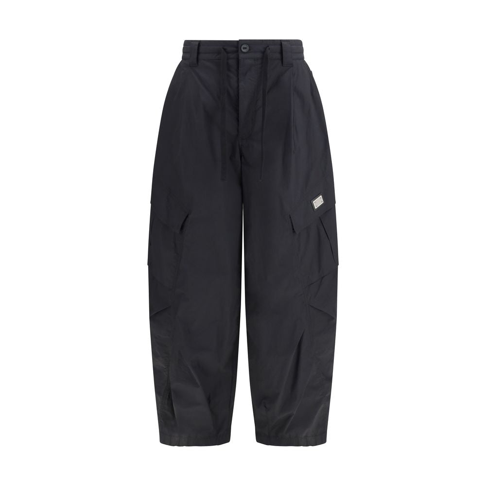 Dolce & Gabbana Schwarze Cargohose aus Baumwolle
