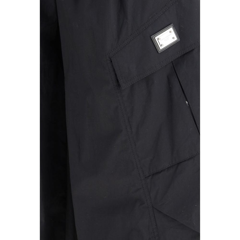 Dolce & Gabbana Schwarze Cargohose aus Baumwolle