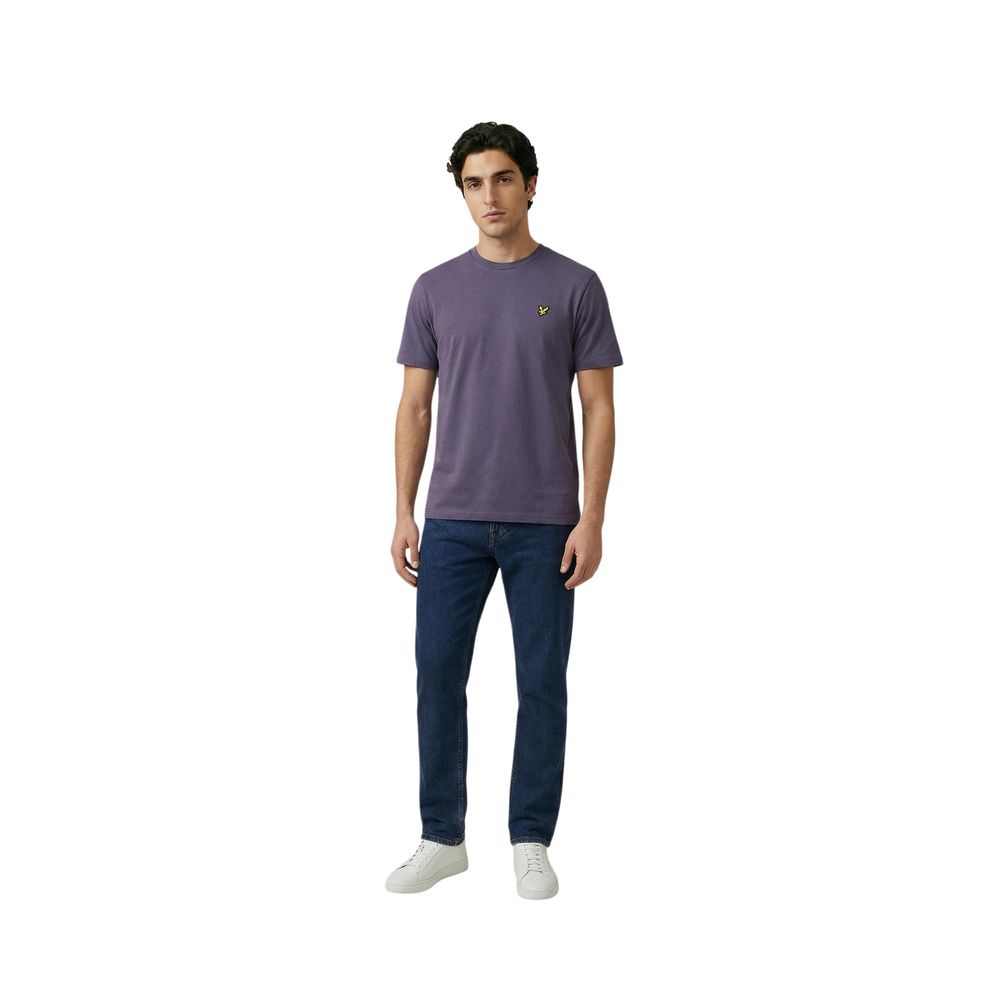 Lyle & Scott Lila Baumwoll-T-Shirt