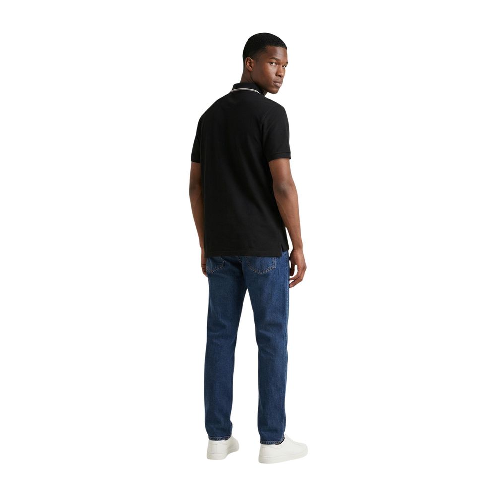 Colmar Originals Schwarzes Baumwoll-Polohemd