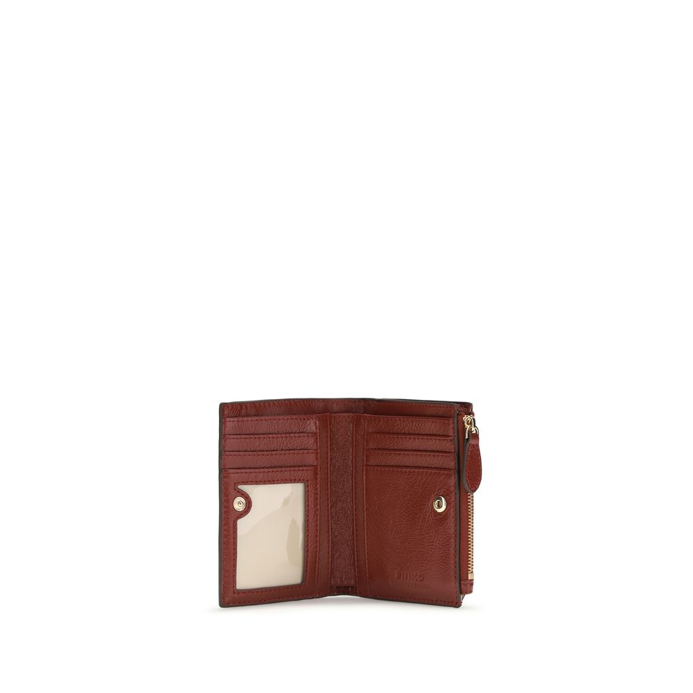 PINKO Bordeaux Calfskin Bos Taurus Wallet