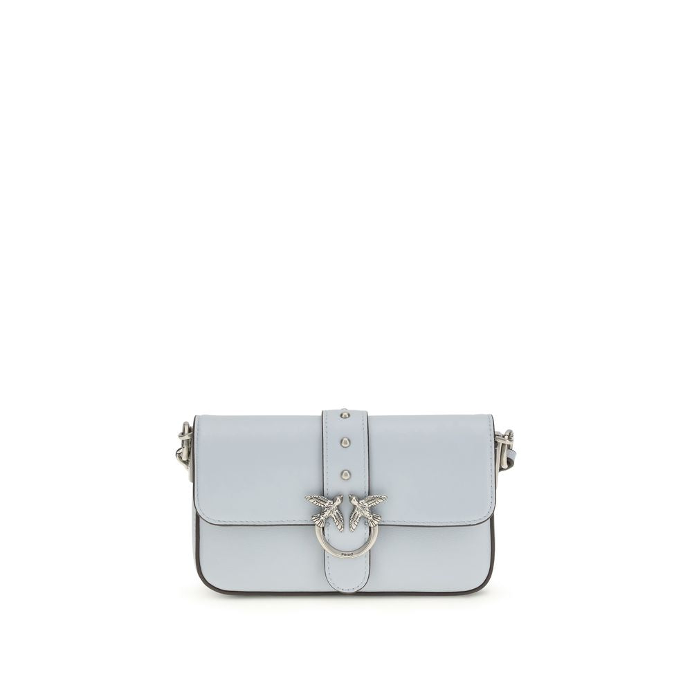 PINKO shoulder bag in blue calfskin Bos Taurus