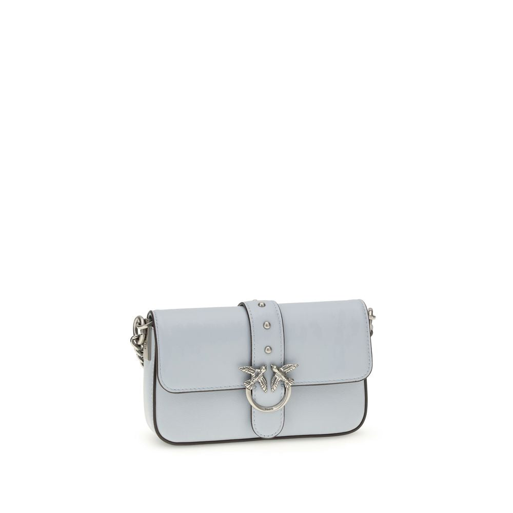 PINKO shoulder bag in blue calfskin Bos Taurus