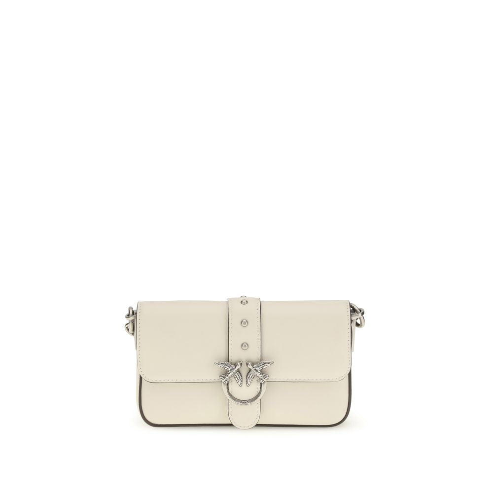 PINKO Weiße Bos Taurus Kalbsleder Schultertasche
