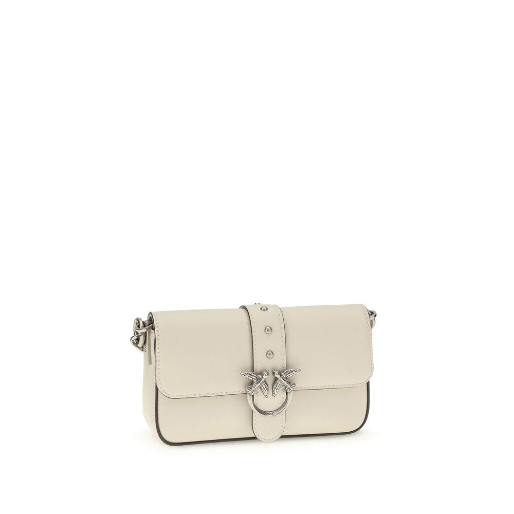 PINKO Weiße Bos Taurus Kalbsleder Schultertasche