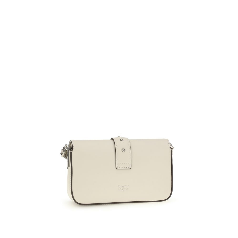 PINKO Weiße Bos Taurus Kalbsleder Schultertasche