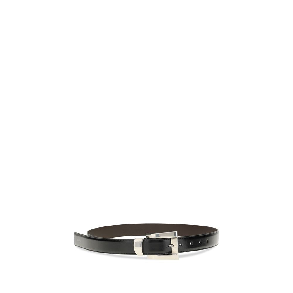Versace Black Calfskin Bos Taurus Regular Belt