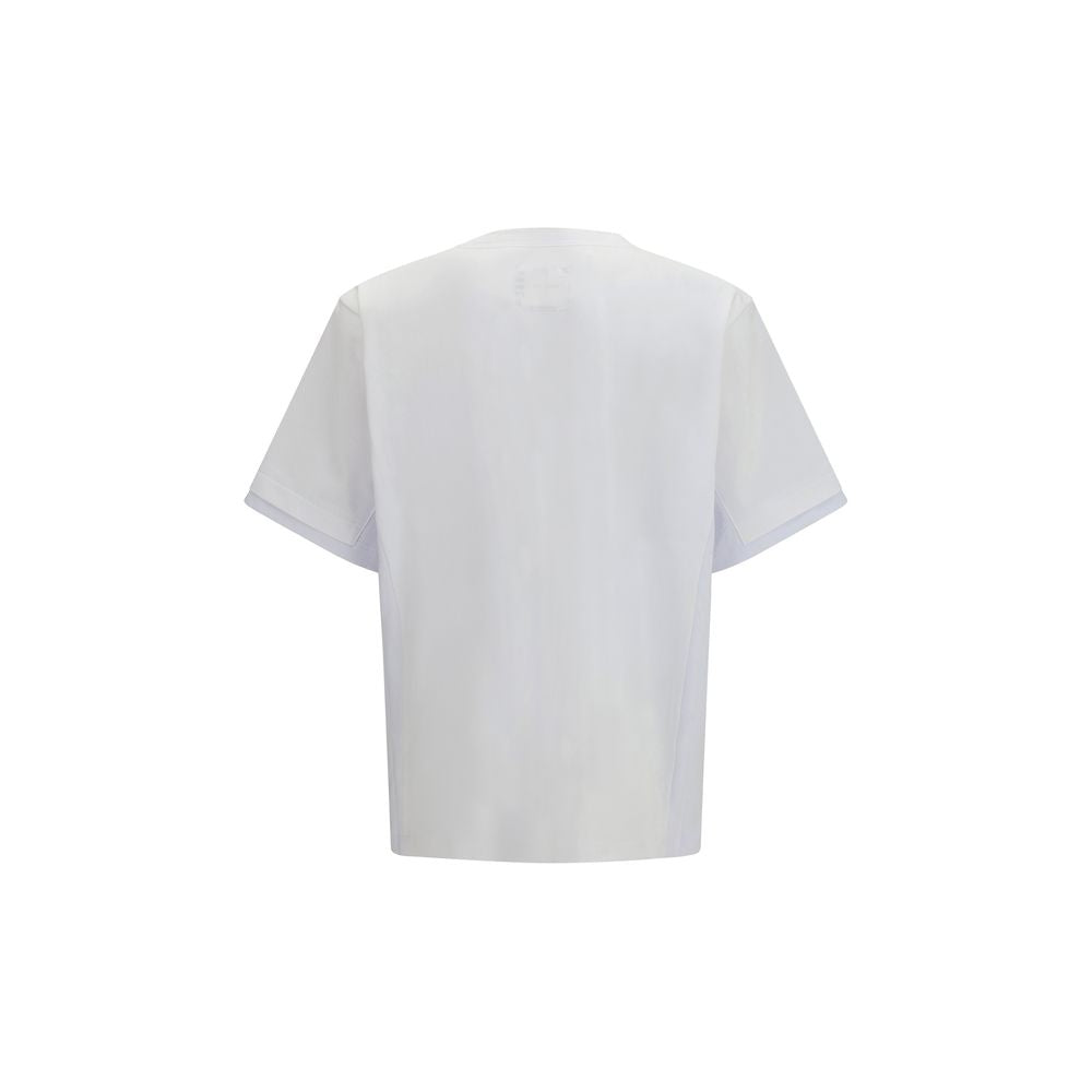 Sacai Weißes Baumwoll-T-Shirt