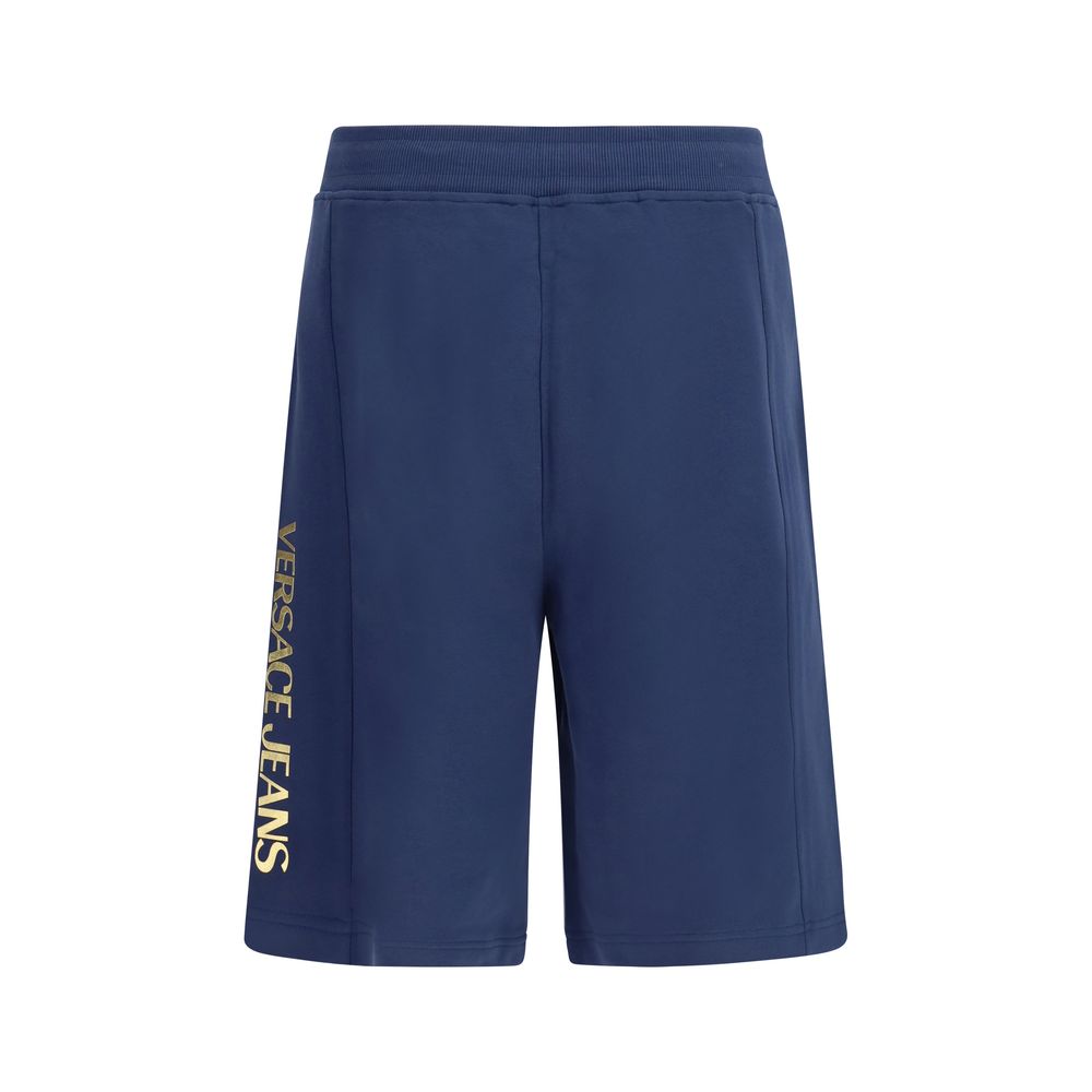 Versace Jeans Blaue Baumwoll-Bermudashorts