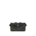 Valentino Garavani Black Lambskin Shoulder Bag Ovis Aries Aries