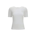 Ganni Weißes Baumwoll-T-Shirt