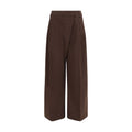 Ganni Braune Freizeithose aus Elasthan