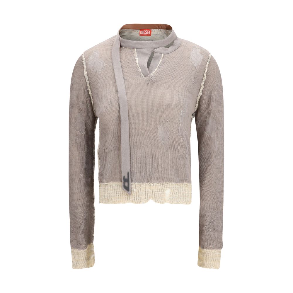 Diesel Grey Cotton Sweatshirt