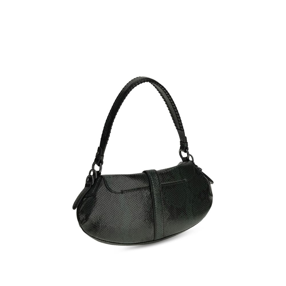 Ganni Schultertasche aus recyceltem Leder in Blau