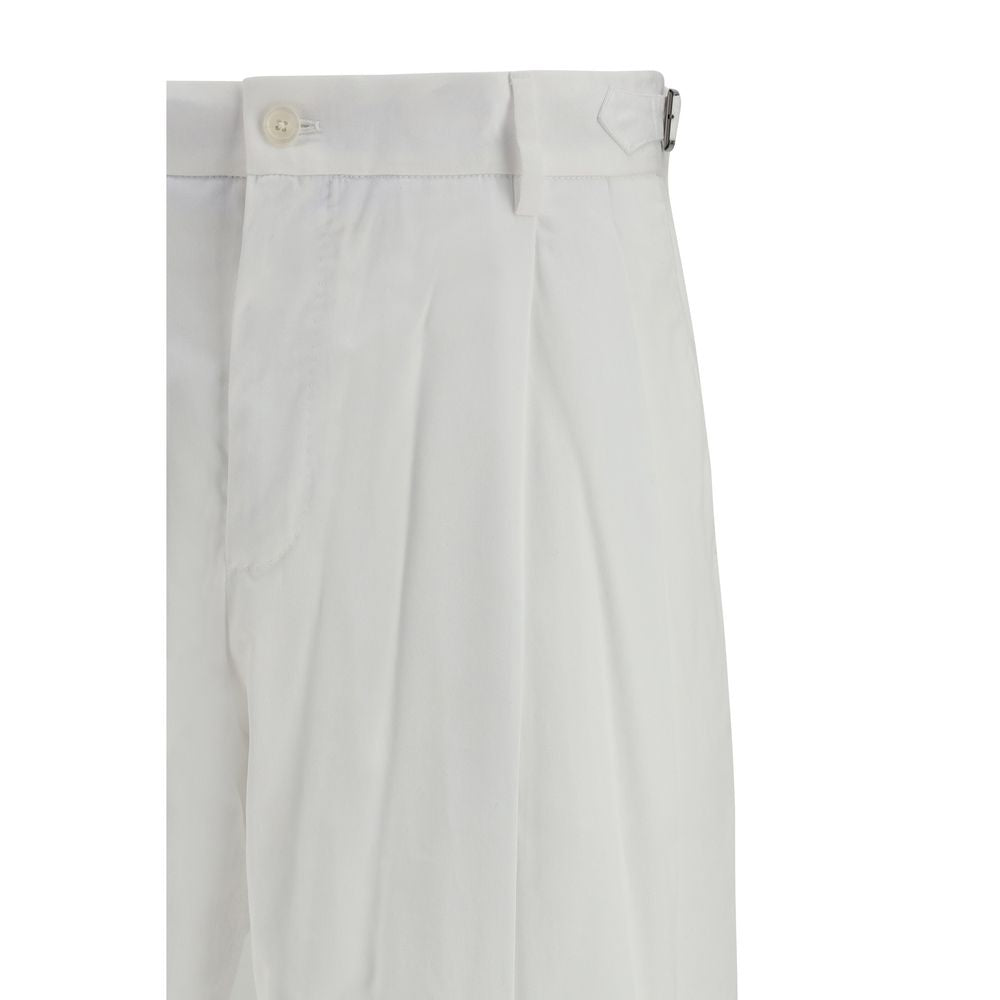 Dolce & Gabbana Weiße Baumwoll-Freizeithose