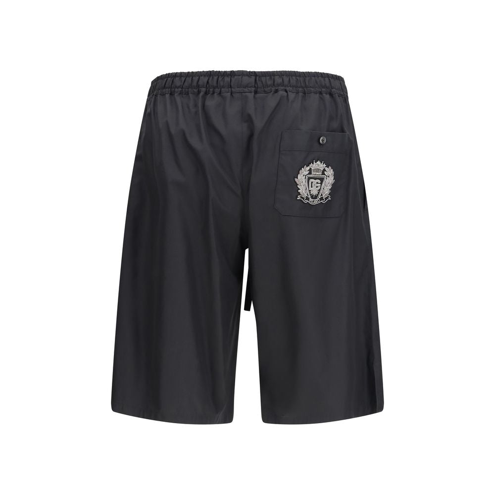 Dolce & Gabbana Schwarze Baumwoll-Bermudashorts