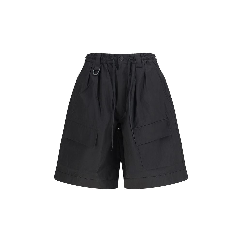 Y-3 Schwarze Baumwoll-Bermudashorts